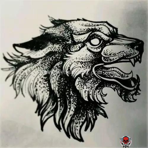 狼头纹身,狼头纹身手稿,狼头纹身手稿图案
