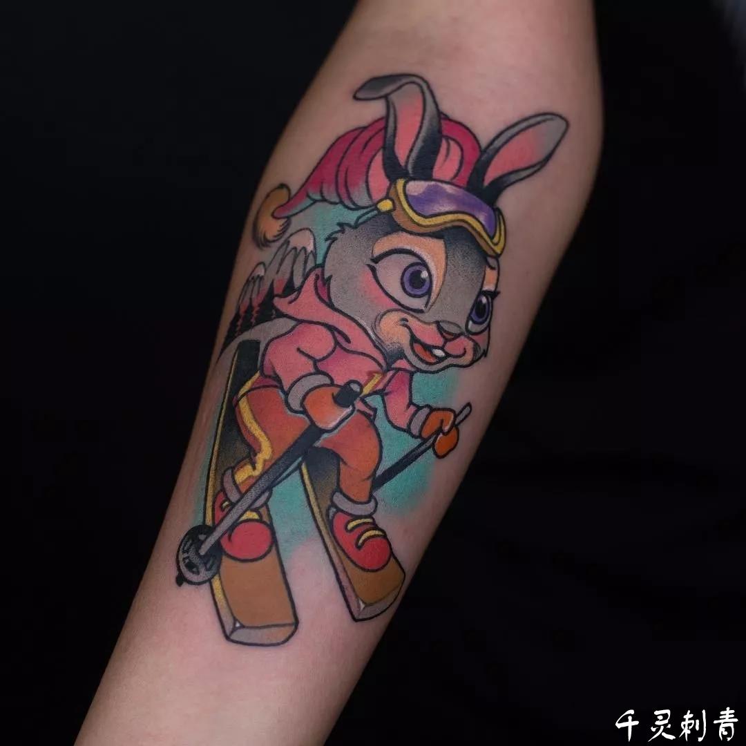 小臂兔子纹身,小臂兔子纹身手稿,小臂兔子纹身手稿图案