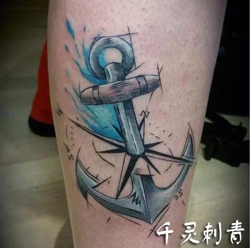 船锚纹身,船锚纹身手稿,船锚纹身手稿图案
