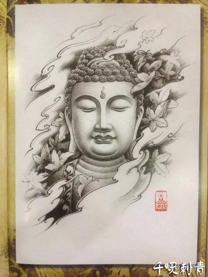 新传统佛祖纹身手稿