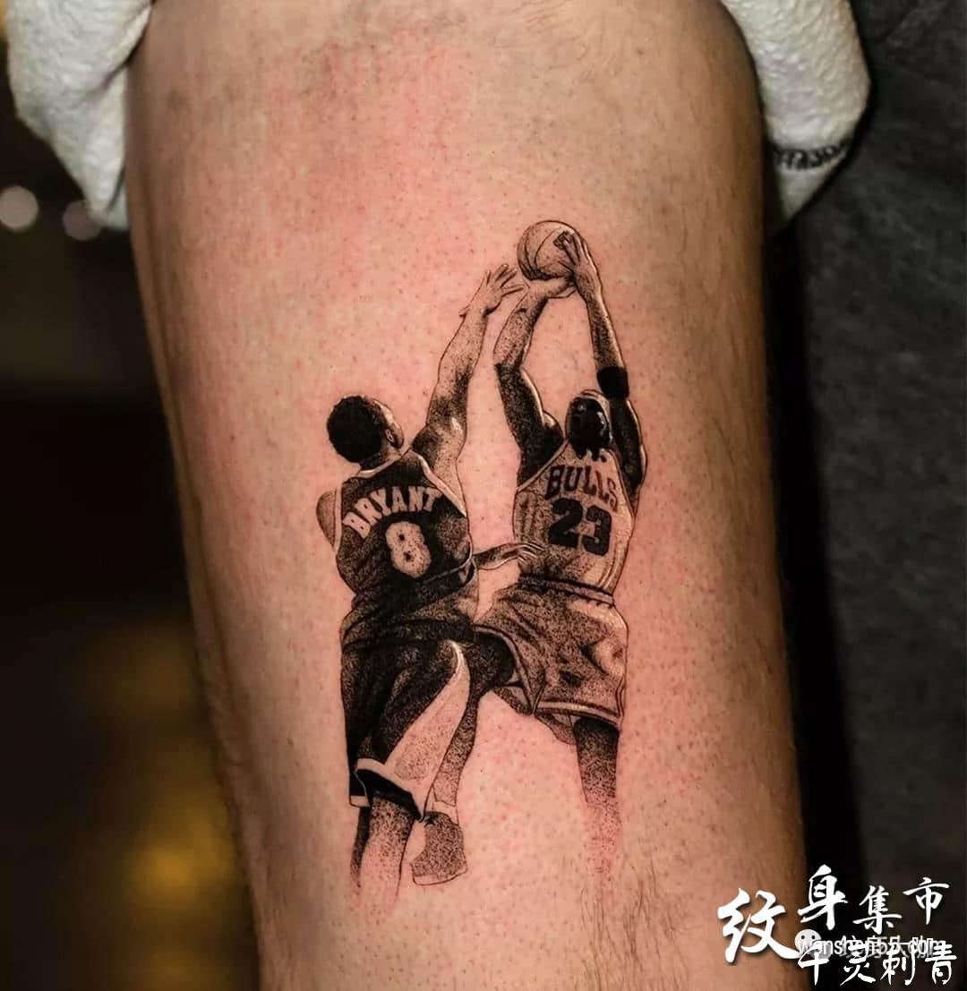 手臂篮球纹身手稿图案
